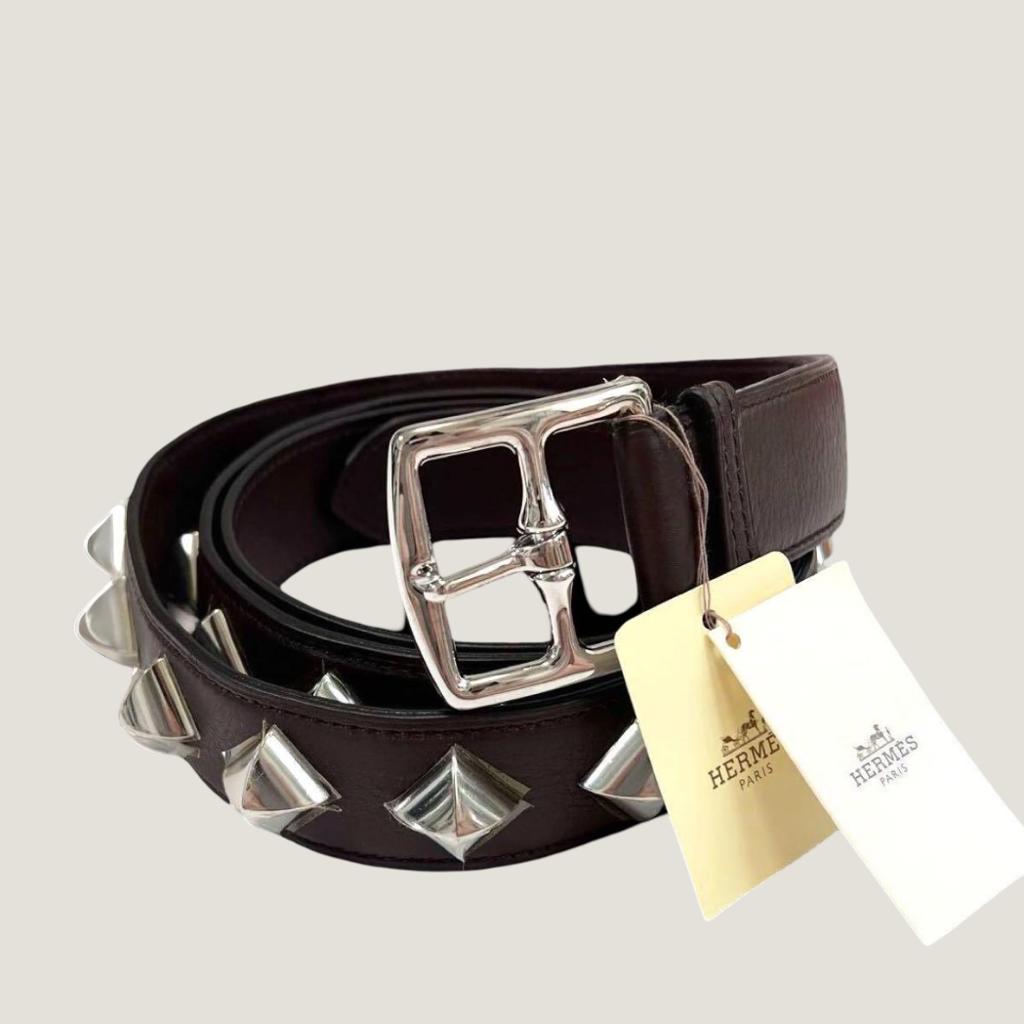 Ремень Étrivière с крупными шипами Médor HERMES