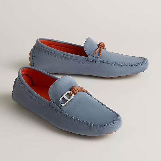 Мокасины Alessandro Bleu Grignon из замши HERMES