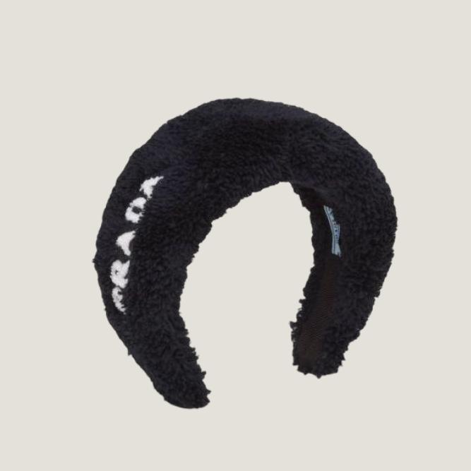 Ободок Logo Terry Headband черный из махры