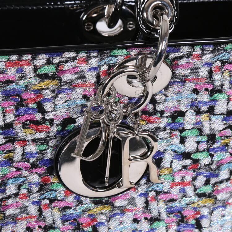Сумка Lady Dior Medium в сером жаккарде