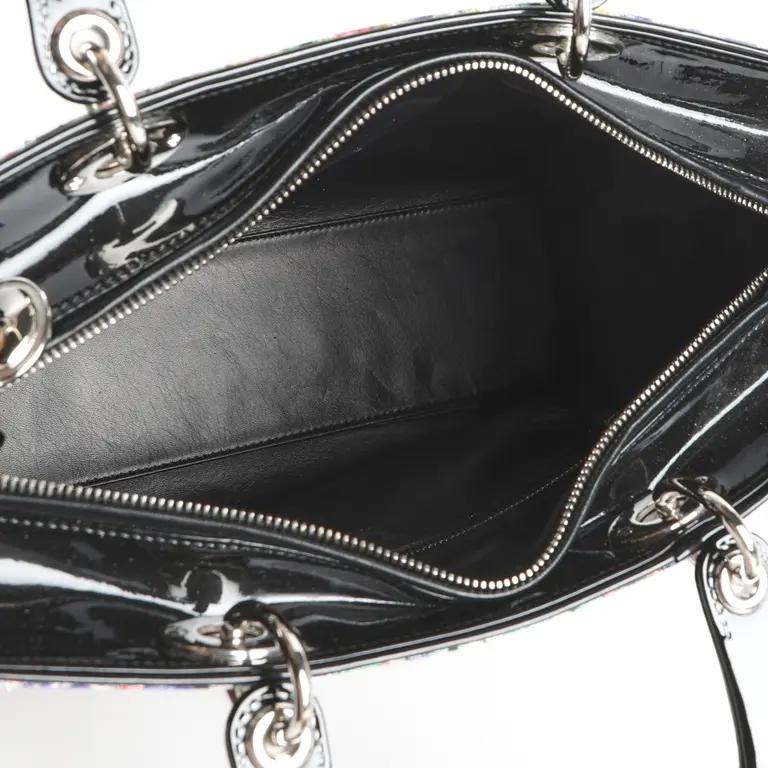 Сумка Lady Dior Medium в сером жаккарде