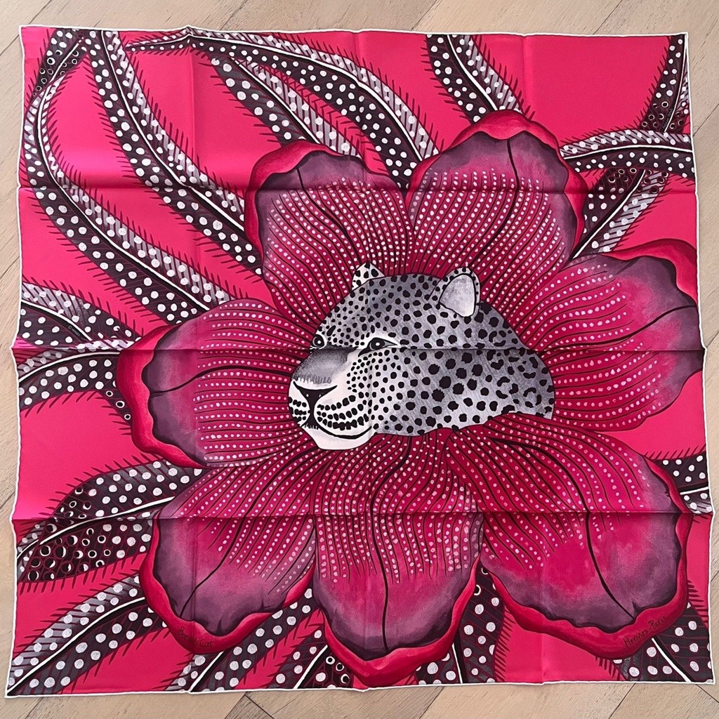 Шелковый платок «Baobab Cat»