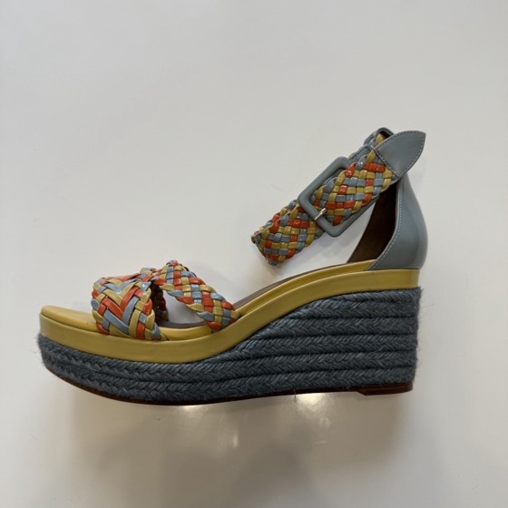 Плетеные сандалии-эспадрильи на танкетке Ines