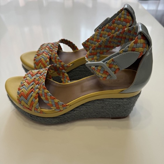 Плетеные сандалии-эспадрильи на танкетке Ines